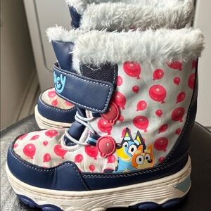 Bluey Kids Snow Boots with Balloon Design